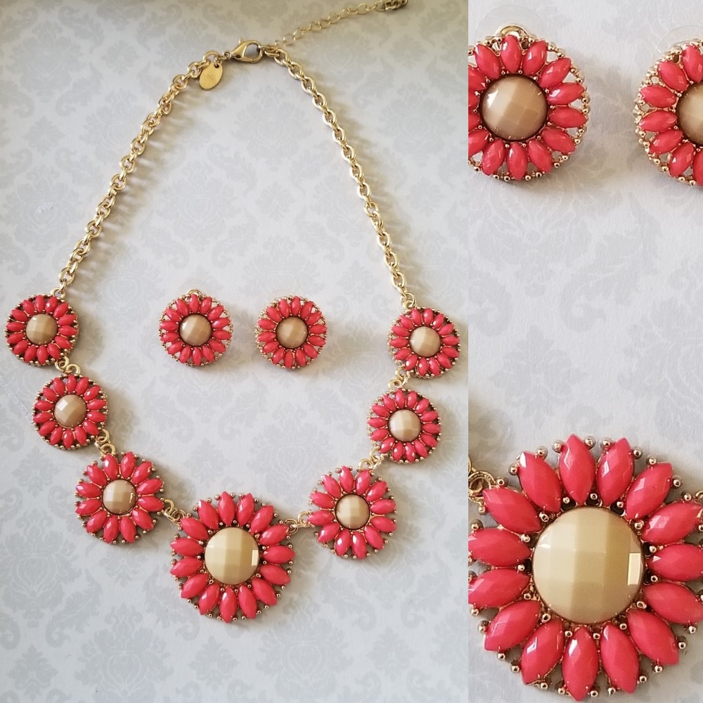Orange necklace set